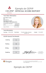 CELPIP Certificate